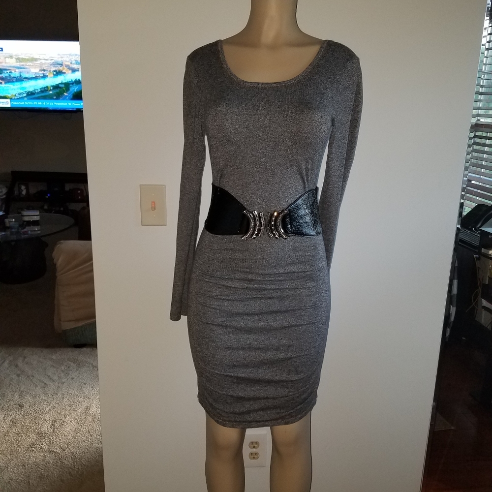 Express Small Gray Dress - Picture 2 of 3